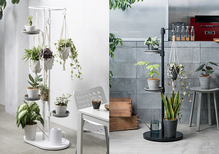 リッチェル ボタニー ハンギングスタンド〔スタンドのみ〕 ホワイト〔代引不可〕 吊鉢を美しく飾る「ボタニーハンギングポール・スタンド