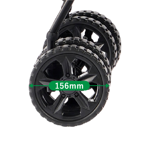 サスペンション搭載大径&ダブルタイヤ