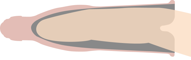 カミカミガードに指をいれた図
