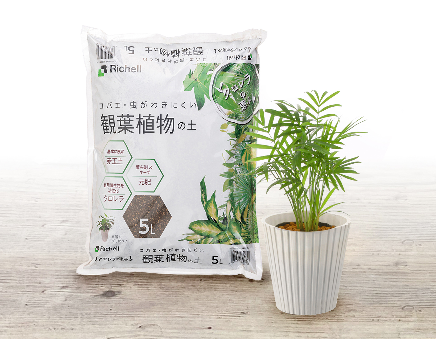 植物を活性化する土「クロレラの恵み」 リッチェルLIFE+【公式】