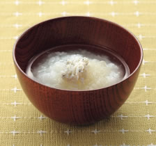 Daikon radish and shirasu porridge