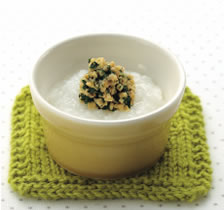 Spinach natto porridge