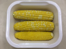 Corn without skin after heating