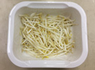 Bean sprouts before heating