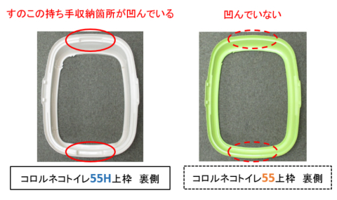 形状が異なります